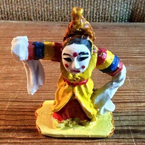 Vintage Korean Eunyul Talchum Dance Drama Figure 3" Theater Collectible